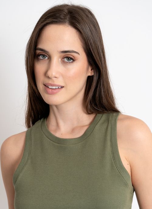 Regata Feminina Aleatory Blossom Verde