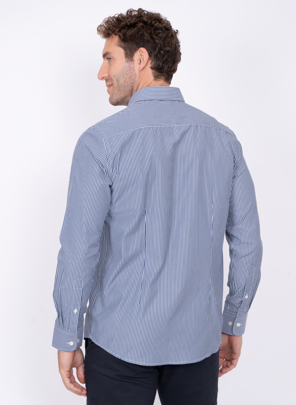 Camisa-Aleatory-Listrada-Manga-Longa-Equal-Azul-Azul-XGGG