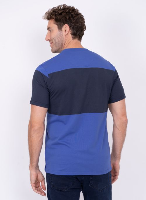 Camiseta Masculina Aleatory Listrada Condor Azul