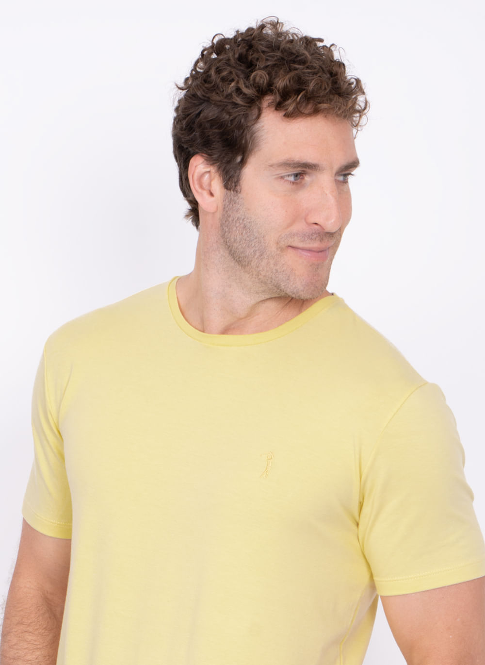 Camiseta-Aleatory-Stretch-Amarela-Amarelo-P