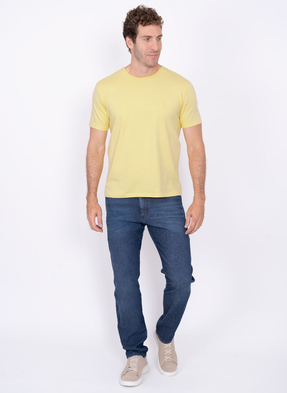 Camiseta-Aleatory-Stretch-Amarela-Amarelo-P