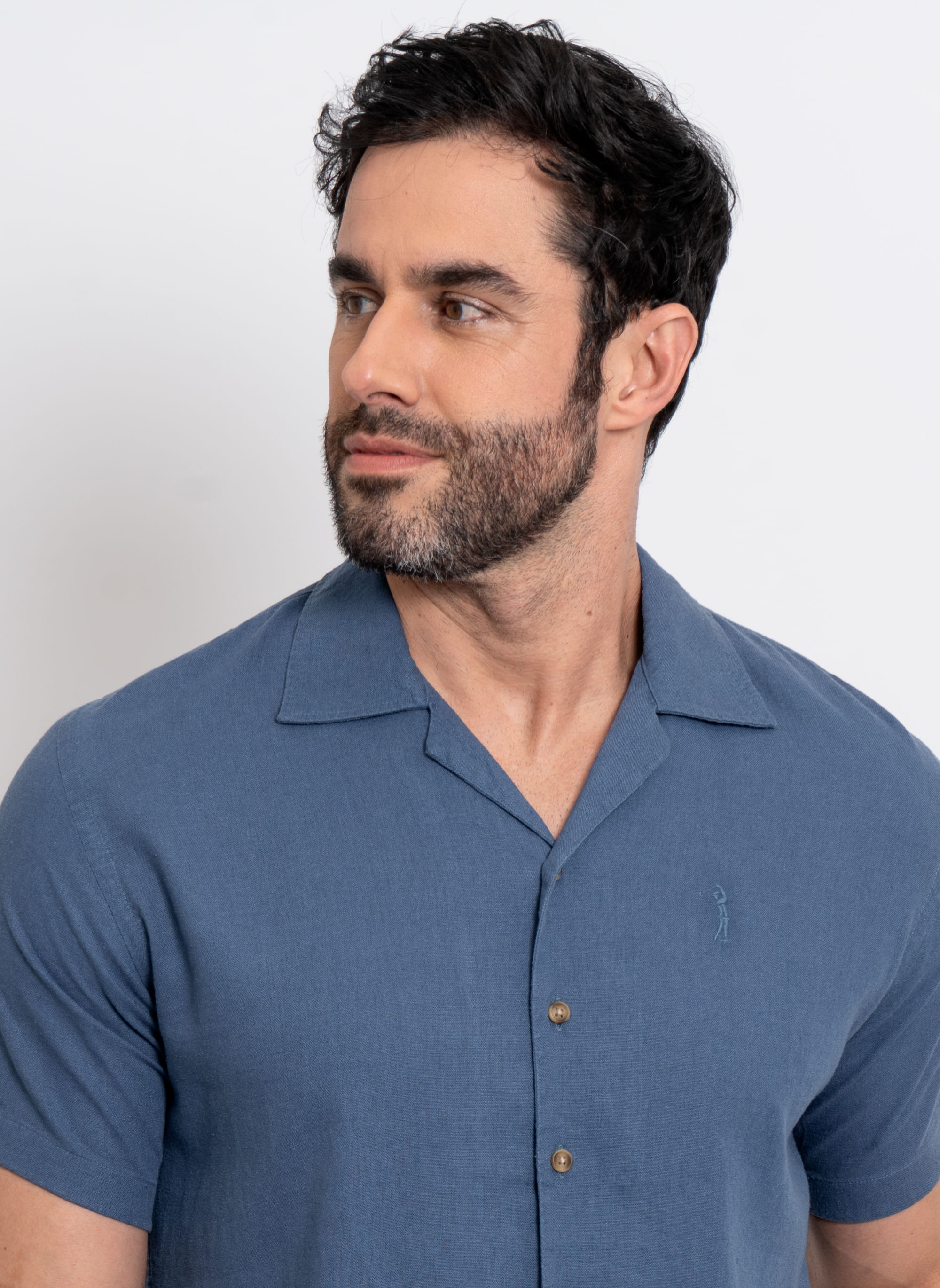 Camisa-Linho-Aleatory-Manga-Curta-Above-Azul-Azul-P