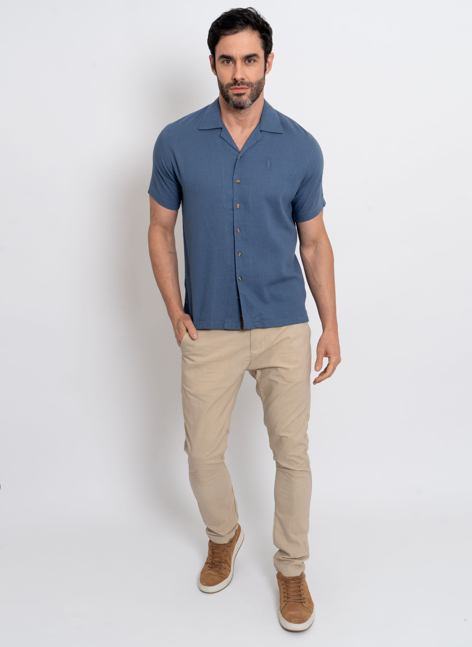 Camisa-Linho-Aleatory-Manga-Curta-Above-Azul-Azul-P