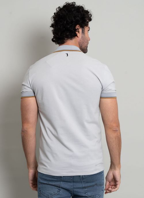 Polo Aleatory Signature com Zíper Titânio