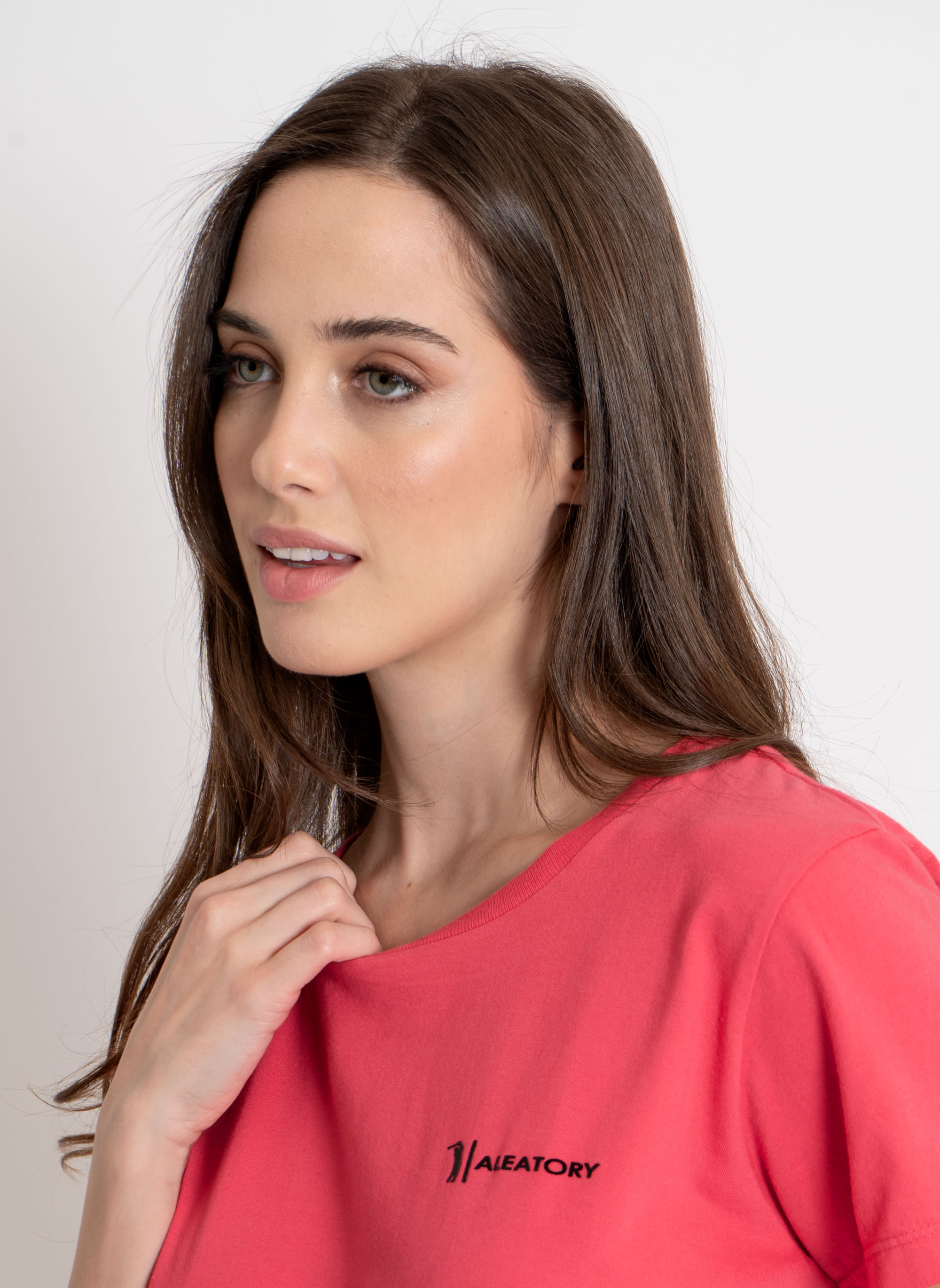 Camiseta-Feminina-Aleatory-Fine-Pink-Pink-GG