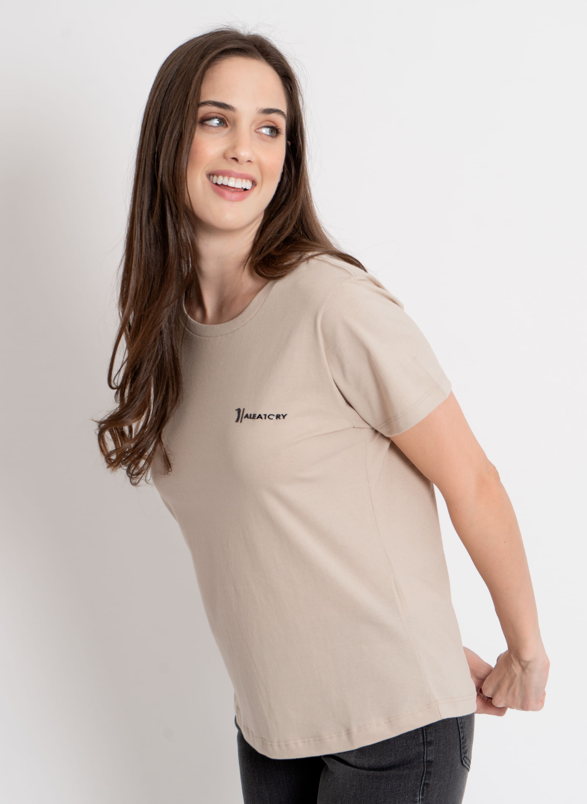 Camiseta-Feminina-Aleatory-Estampada-Fine-Bege-Bege-P