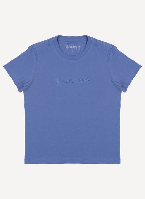 Camiseta Aleatory Infantil Logo Bordado Azul Royal