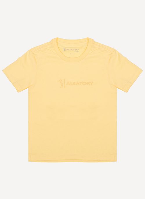 Camiseta Aleatory Infantil Logo Bordado Amarelo