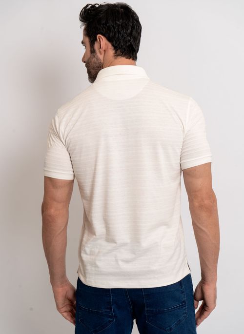 Camisa Polo Masculina Listrada Aleatory Montgat Off-White