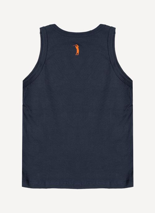 Regata Infantil Estampada Aleatory Masculina Marinho