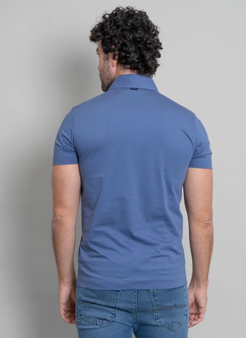 Camisa Polo Signature Pima Azul Claro