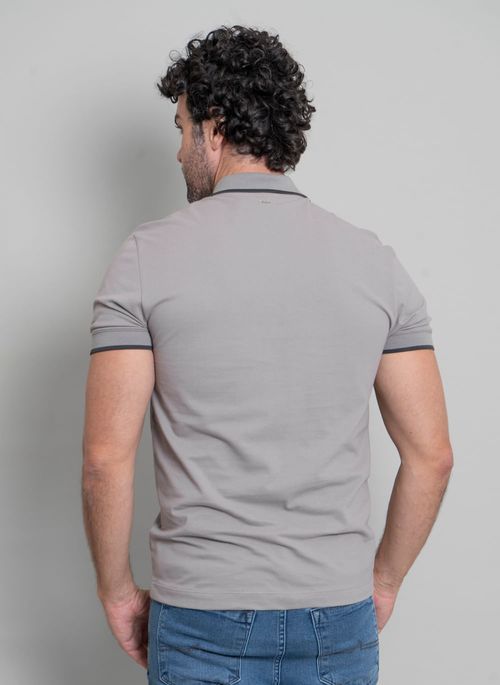 Camisa Polo Signature com Zíper Uniline Cotton