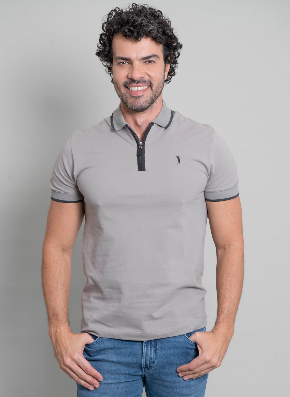 Camisa-Polo-Signature-com-Ziper-Uniline-Cotton-Cinza-M