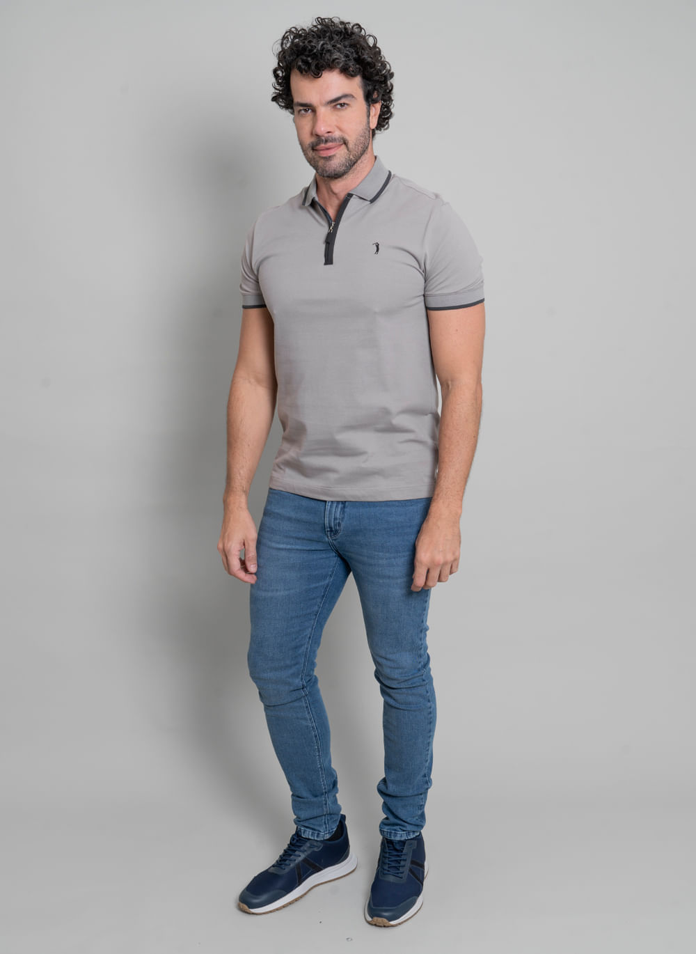 Camisa-Polo-Signature-com-Ziper-Uniline-Cotton-Cinza-M