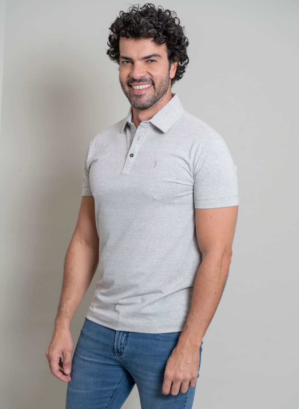 Camisa-Polo-Signature-Rajada-Cinza-Cinza-GG