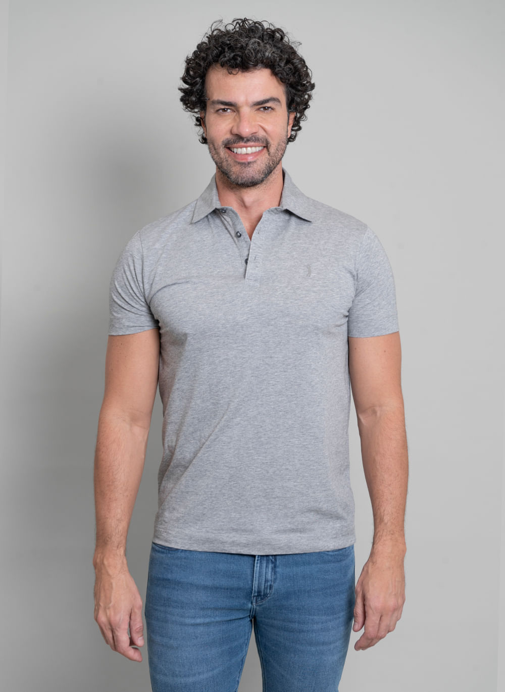 Camisa-Polo-Signature-Pima-Cinza-Mescla-Cinza-GG