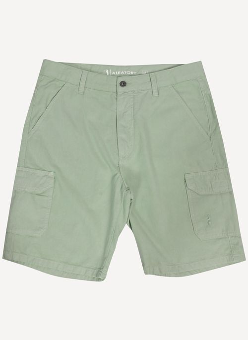 Bermuda Sarja Cargo Aleatoy Sage Green
