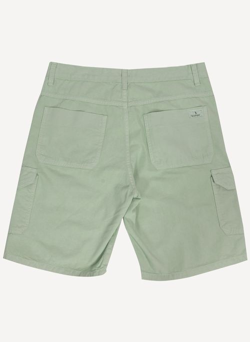 Bermuda Sarja Cargo Aleatoy Sage Green