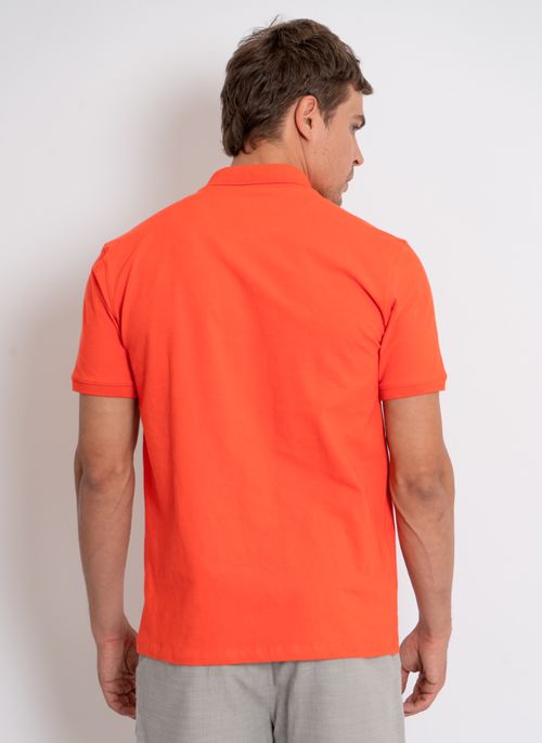 Camisa Polo Masculina Aleatory Cypress Laranja