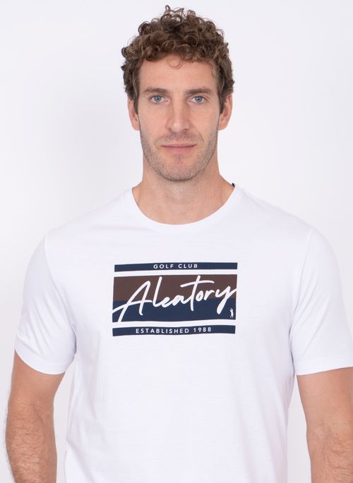 Camiseta Aleatory Estampada Melbourne Branco