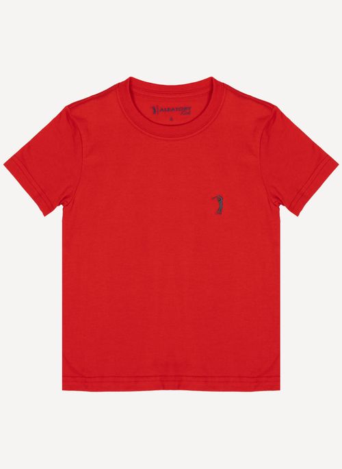 Camiseta Infantil Básica Lisa Vermelha