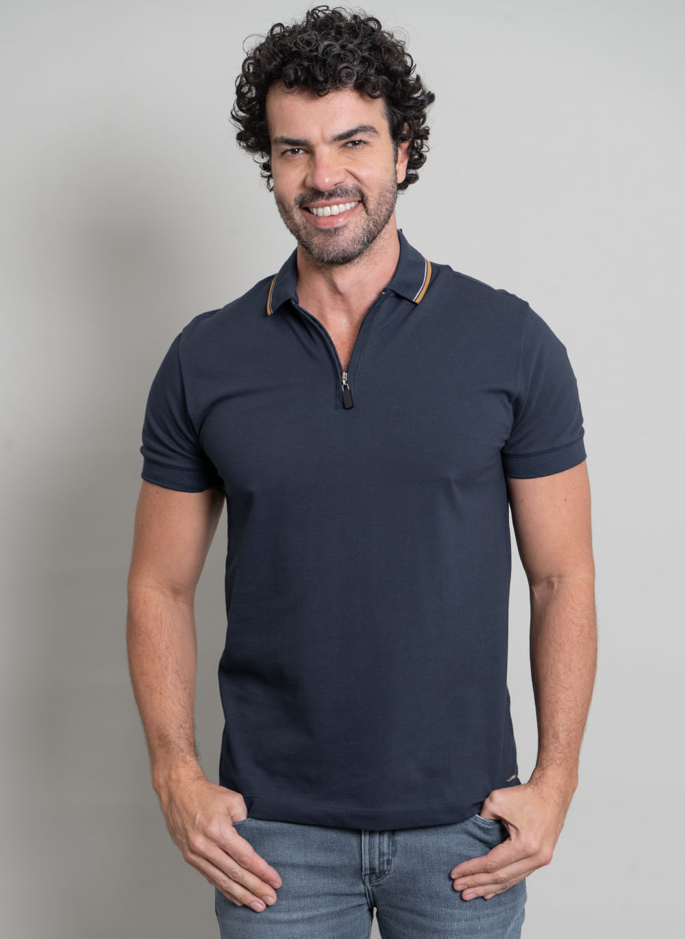 Polo-Aleatory-Signature-com-Ziper-Marinho-Azul-Marinho-P