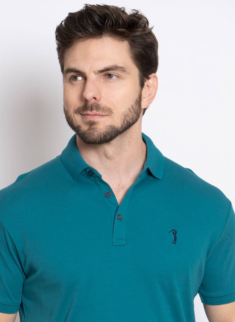 Camisa-Polo-Aleatory-Lisa-Algodao-Pima-Turquesa-Turquesa-P