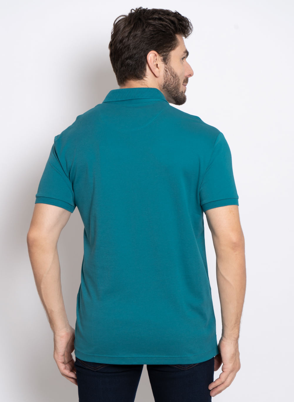 Camisa-Polo-Aleatory-Lisa-Algodao-Pima-Turquesa-Turquesa-P