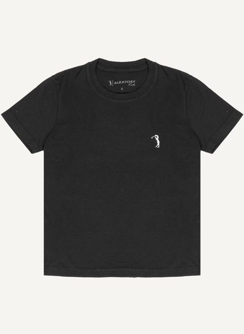 Camiseta Infantil Básica Lisa Preta