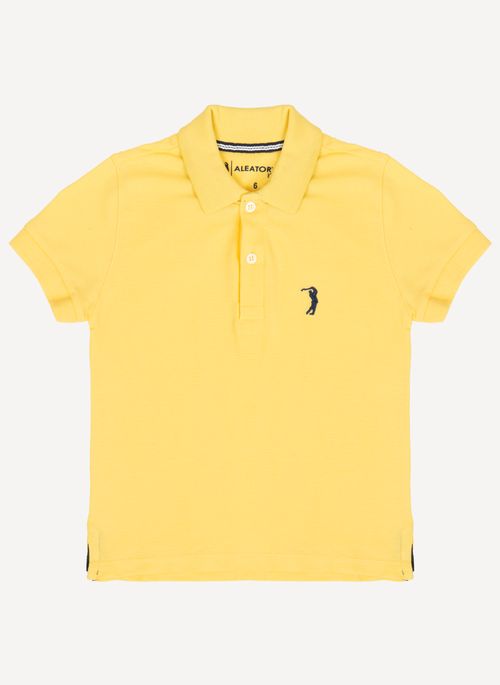 Camisa Polo Aleatory Infantil Piquet Light Yellow Sun
