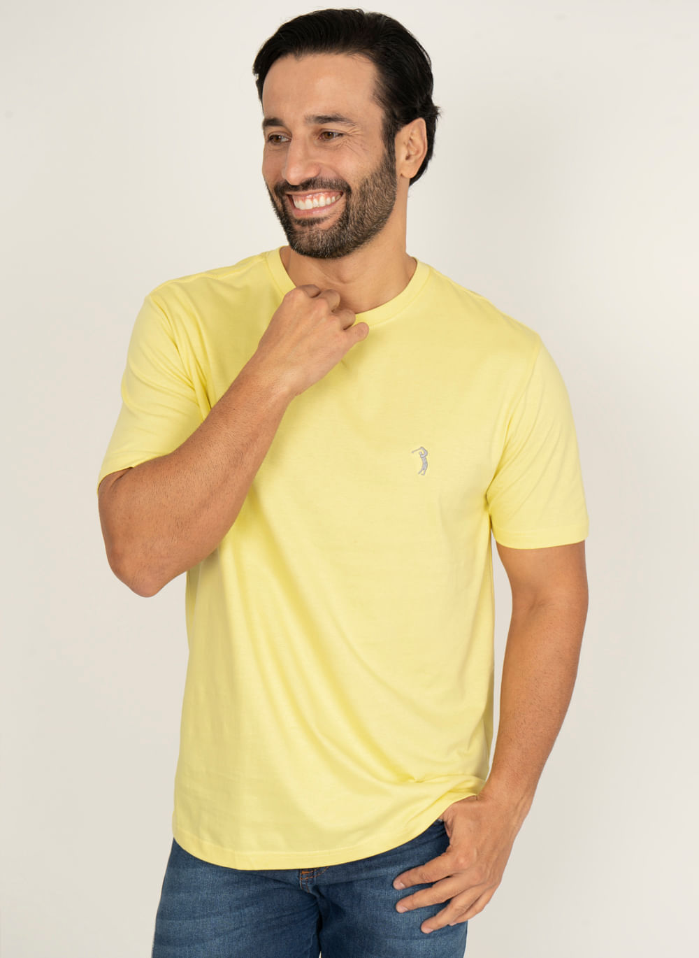 Camiseta-Amarelo-Lisa-Aleatory-Amarelo-P