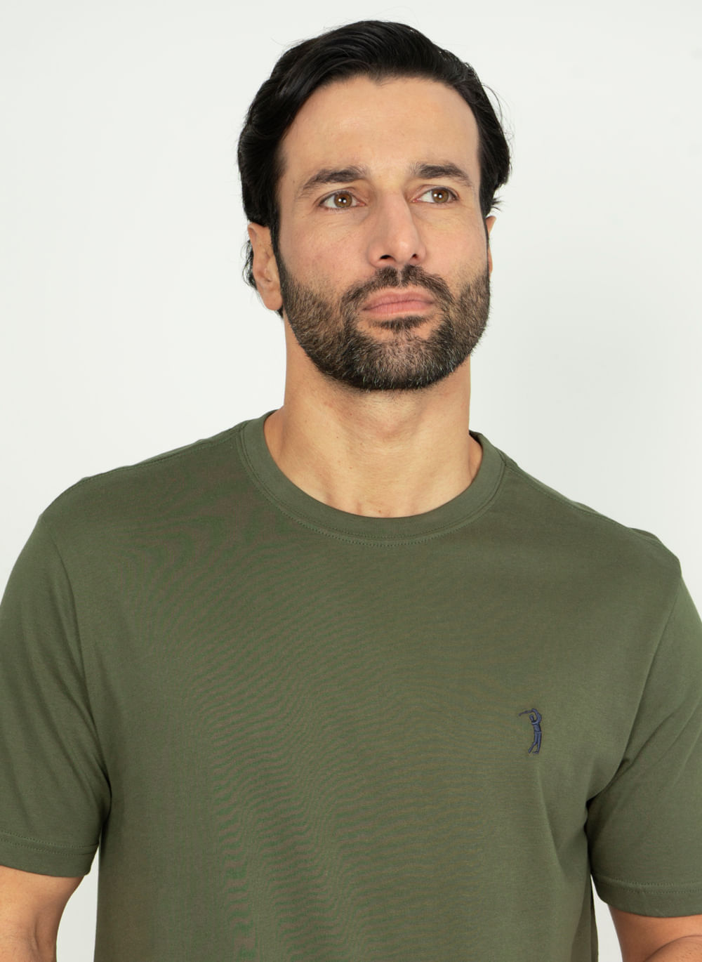 Camiseta-Aleatory-Lisa-Oliva-Escuro-Verde-Escuro-XGGGG