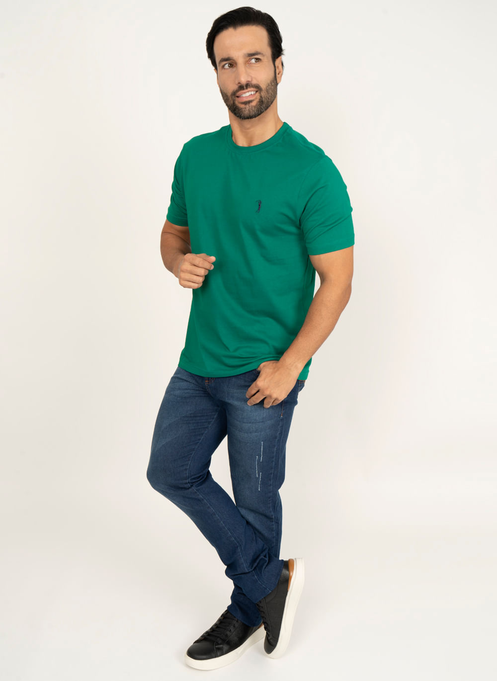 Camiseta-Aleatory-Lisa-Verde-Esmeralda-Verde-Escuro-P