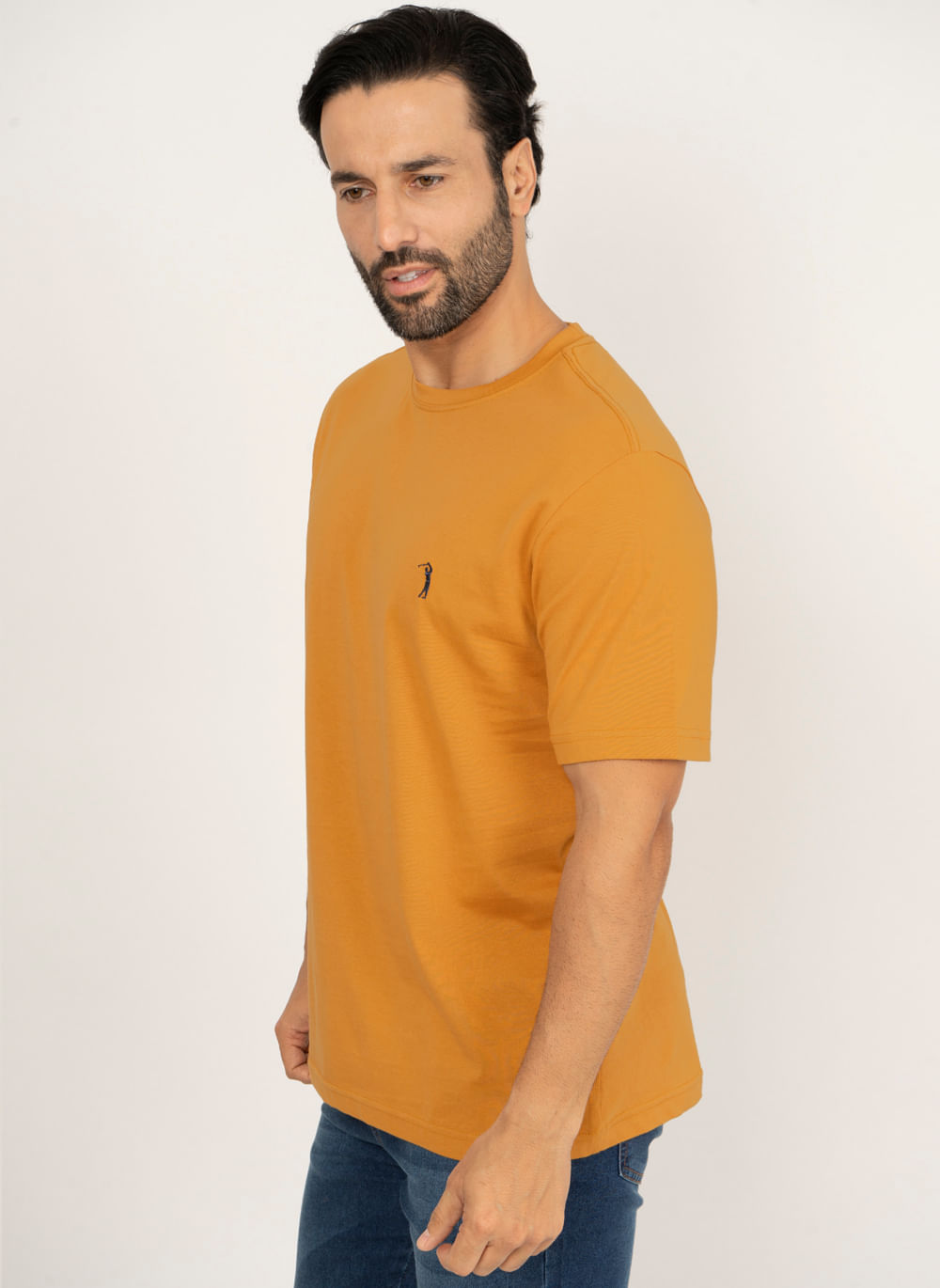Camiseta-Aleatory-Lisa-Dark-Mustard-Amarelo-Escuro-P