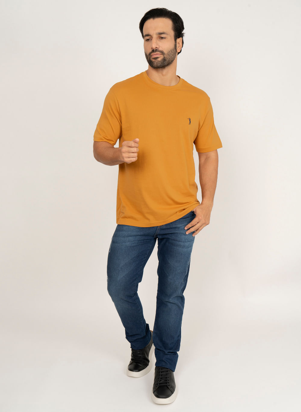 Camiseta-Aleatory-Lisa-Dark-Mustard-Amarelo-Escuro-P
