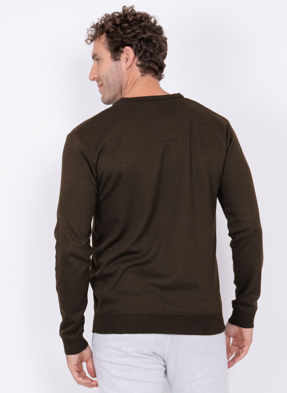 Sueter-Aleatory-Gola-V-New-Frame-Marrom-Escuro-Marrom-P