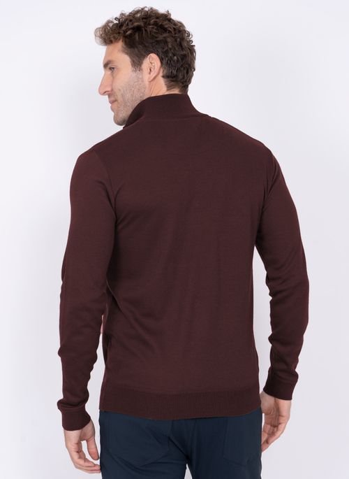 Suéter Aleatory Gola Zíper Roxo