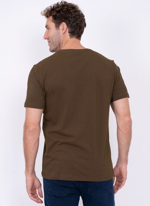 Camiseta Estampada Aleatory Sound Marrom