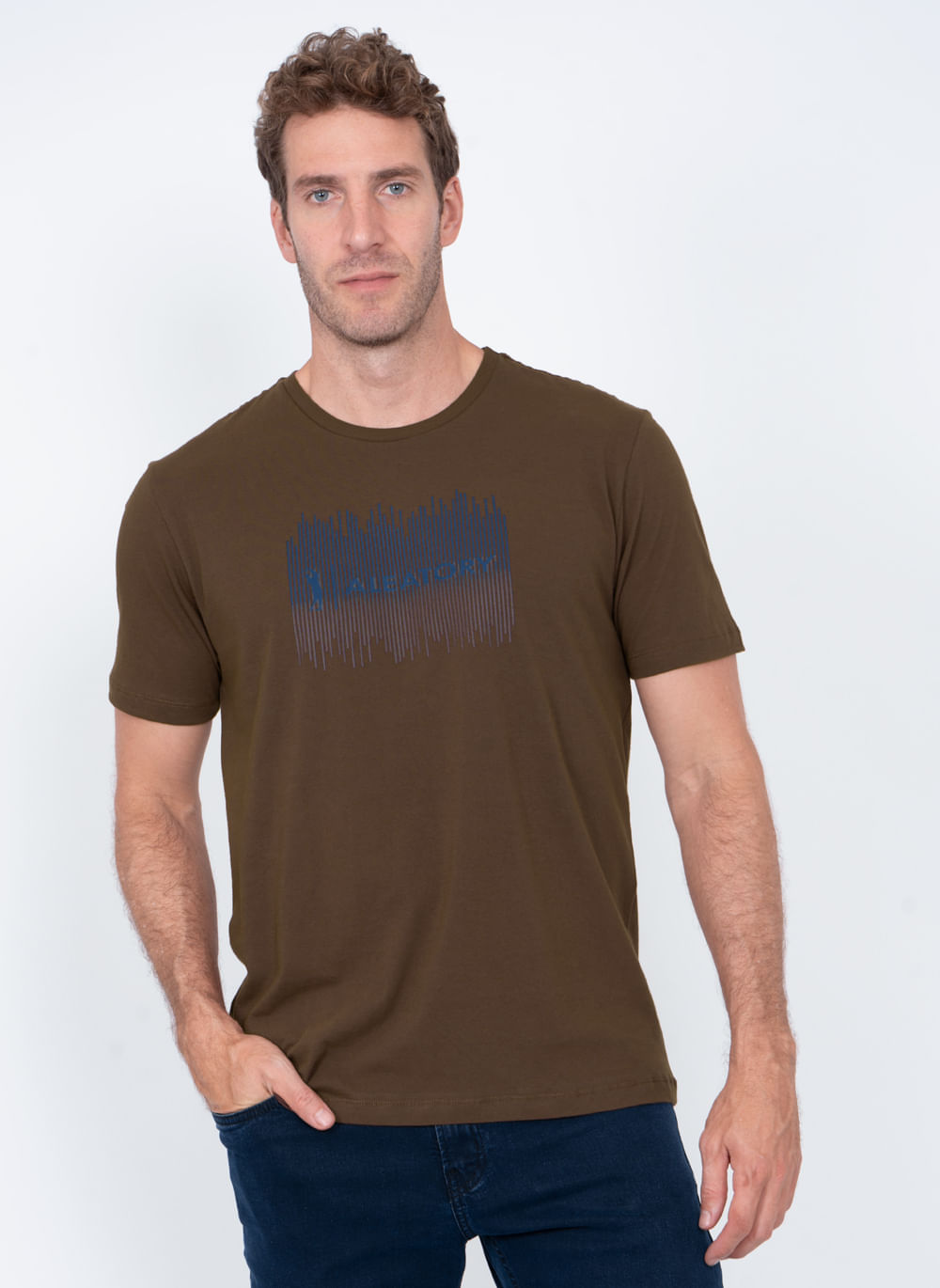 Camiseta-Estampada-Aleatory-Sound-Marrom-Marrom-GG