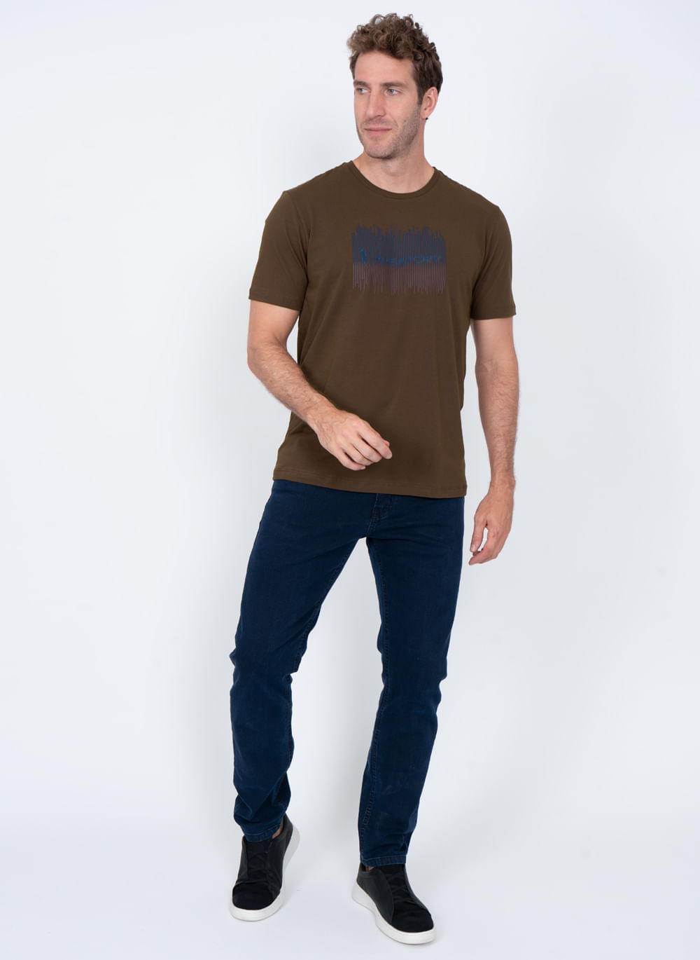 Camiseta-Estampada-Aleatory-Sound-Marrom-Marrom-GG