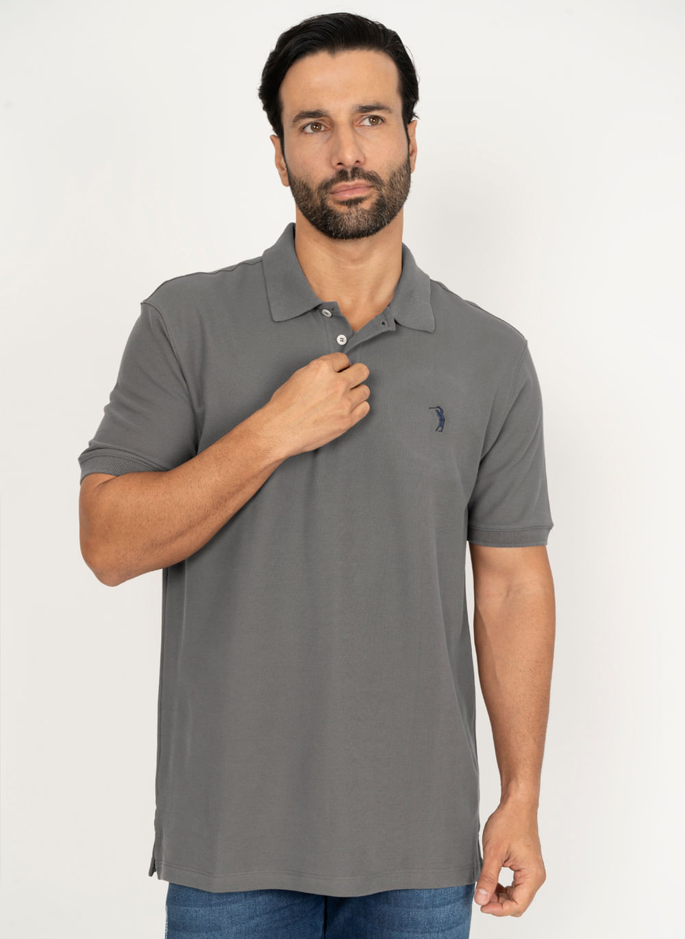 Camisa-Polo-Aleatory-Piquet-Light-Grafite-Cinza-P