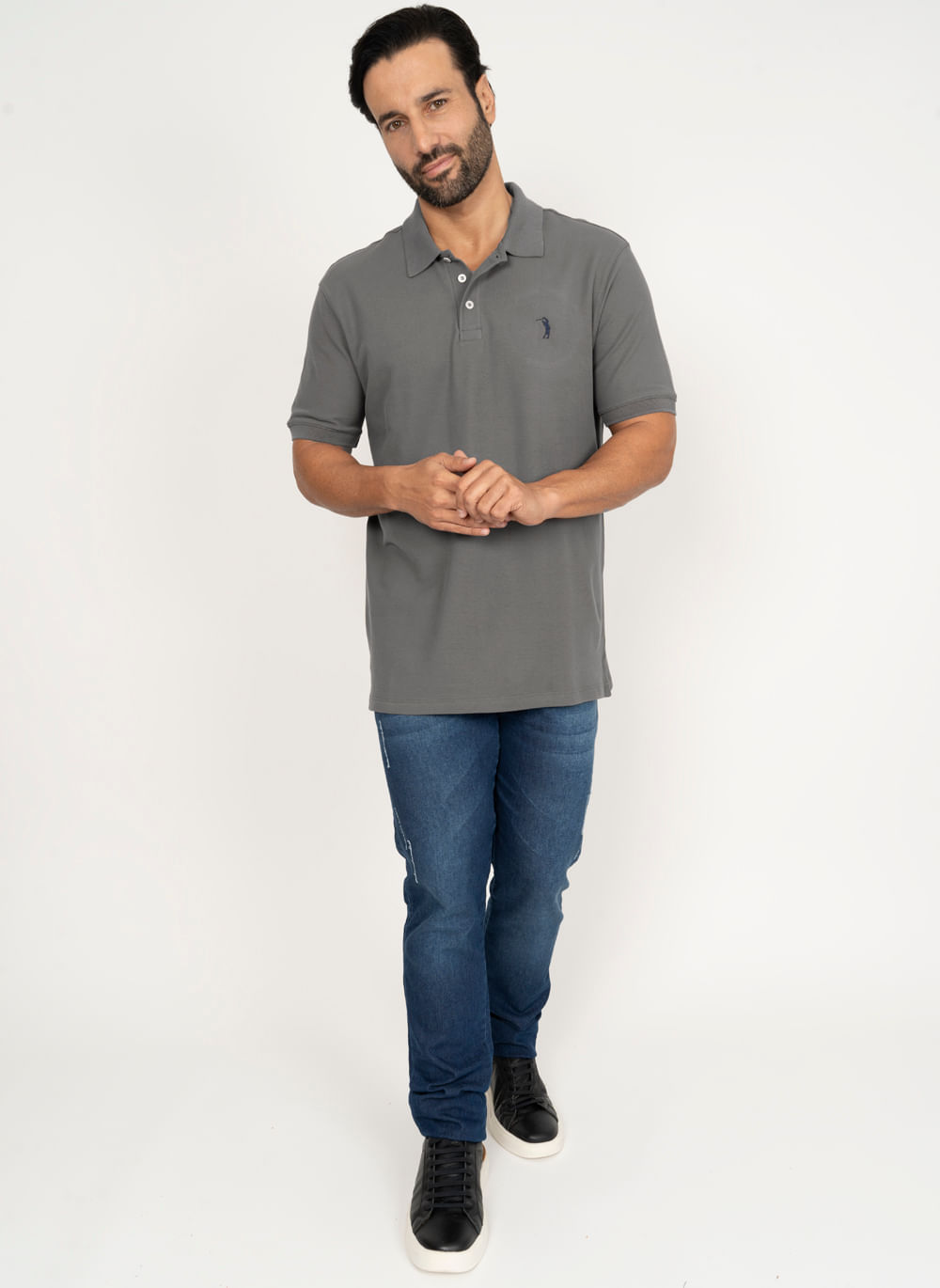 Camisa-Polo-Aleatory-Piquet-Light-Grafite-Cinza-P