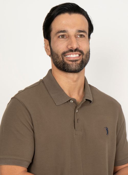 Camisa Polo Aleatory Piquet Light Marrom
