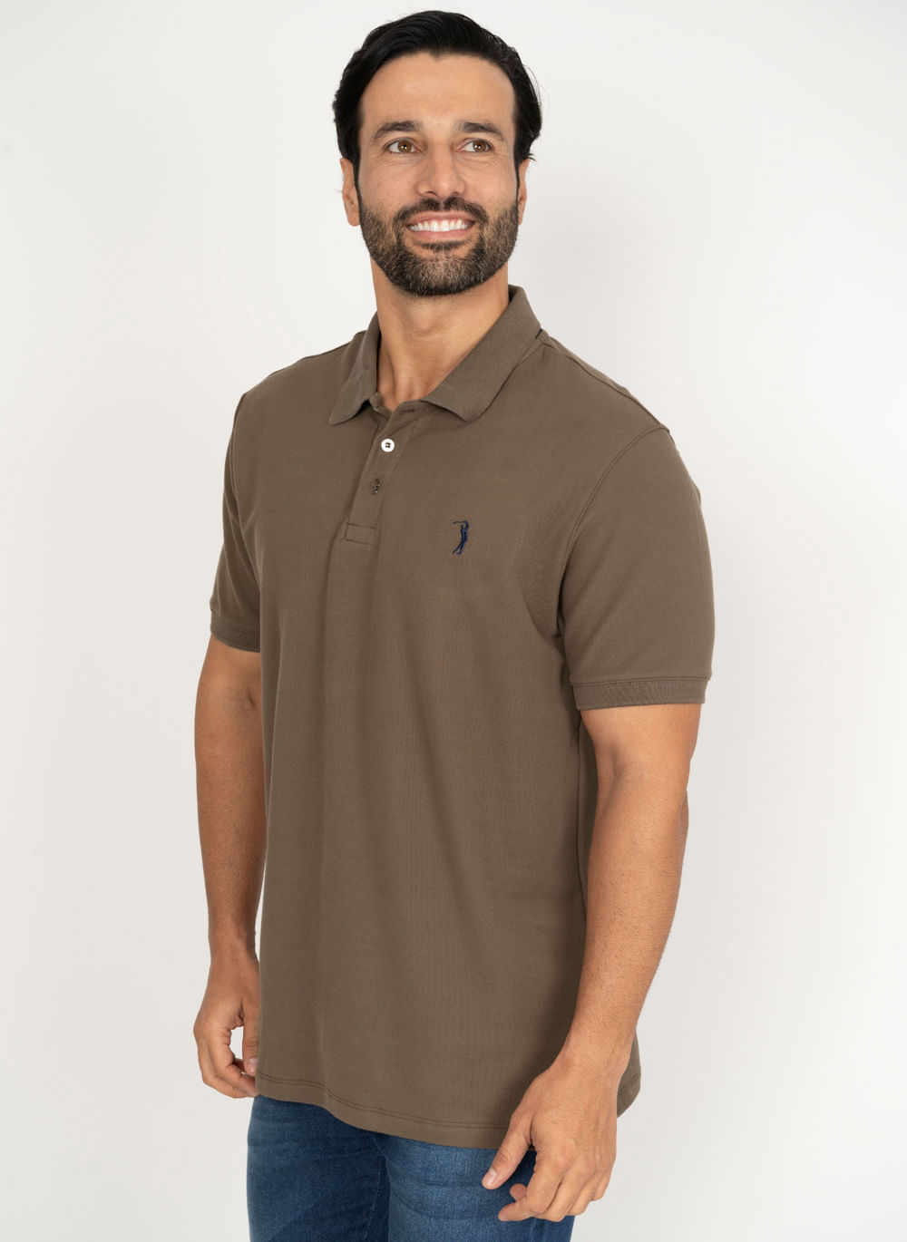 Camisa-Polo-Aleatory-Piquet-Light-Marrom-Marrom-P