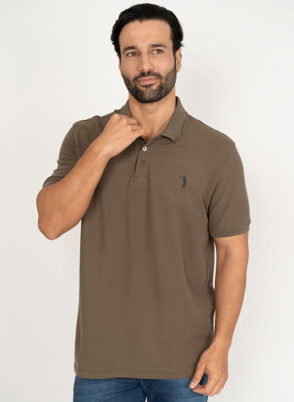 Camisa-Polo-Aleatory-Piquet-Light-Marrom-Marrom-P