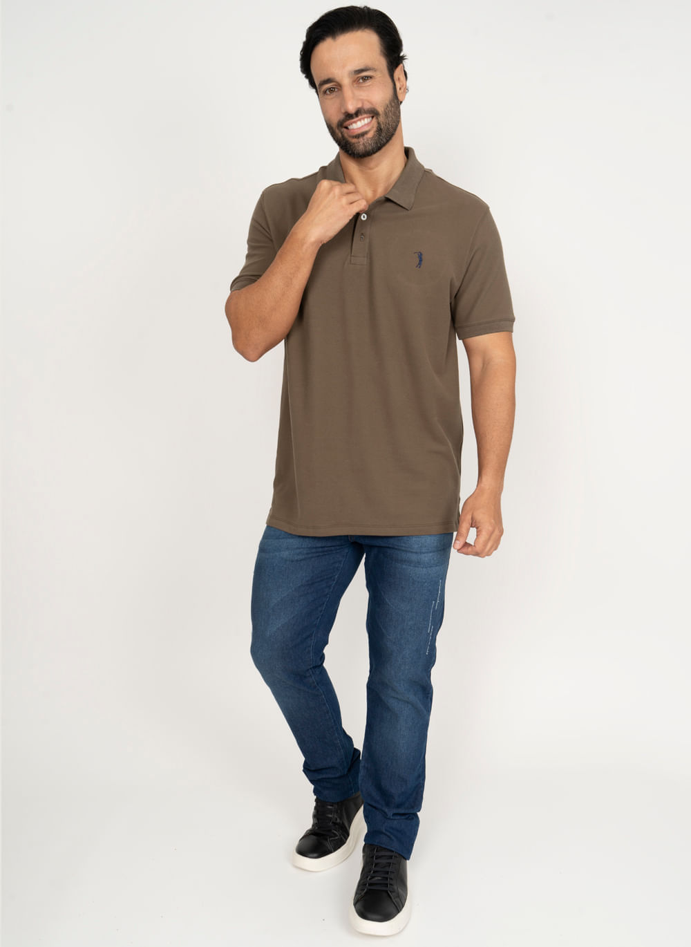 Camisa-Polo-Aleatory-Piquet-Light-Marrom-Marrom-P