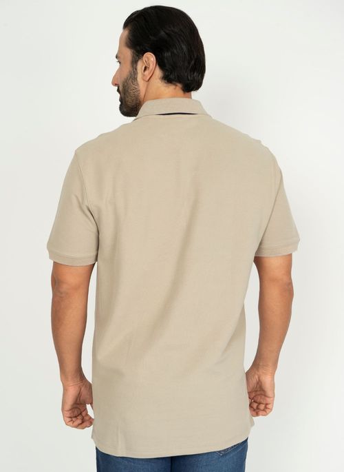 Camisa Polo Aleatory Piquet Light Khaki