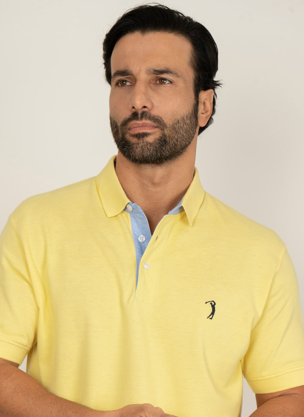 Camisa-Polo-Amarela-Lisa-Aleatory-Amarelo-XGGGG