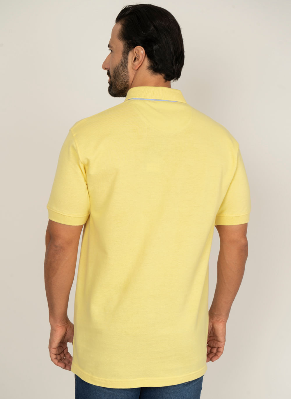 Camisa-Polo-Amarela-Lisa-Aleatory-Amarelo-XGGGG