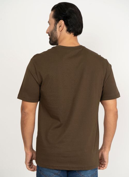 Camiseta Aleatory Lisa Marrom
